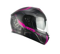 CGM Casco Modular, 569G C-MAX City, Negro Fucsia Fluo Mate, XS (53-54cm)