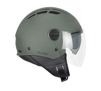 CGM Air Casco Jet, Adultos Unisex, Verde Opaco, XS (53-54cm)