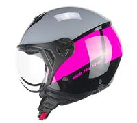 CGM Casco Abierto 167R FLO Step Gris Fucsia Moldeado, L (59 cm)