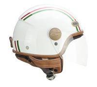 CGM Pix Casco Jet, Adultos Unisex, Verde Blanco Rojo, S (55cm)