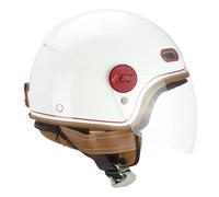 CGM Casco Abierto de 191 V Pix Vintage, Color Blanco Burdeos, Largo, XL (58 cm)