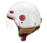 CGM Casco Abierto de 191 V Pix Vintage, Color Blanco Burdeos, Moldeado, S (55 cm)