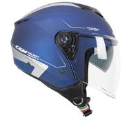 CGM Casco de Cara Abierta 126 G IPER City Azul Plata Satinado, XS (53-54 cm)