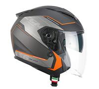 CGM Casco de Cara Abierta, 136S DNA Apache Grafito Naranja Mate, XXL (62-63 cm)