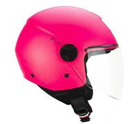 CGM Casco de Cara Abierta, 167 A FLO Mono Rosa neón Mate, XS (53-54 cm)
