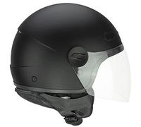 CGM Casco Demi Jet con Visera Larga, 109A Globo Mono, Negro Mate, XL (59 cm)