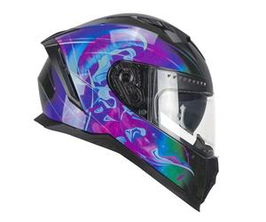 CGM Casco Full Face 311S Blast Jelly Negro Violeta, M (57-58 cm)