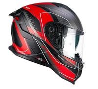 CGM Casco Full Face 363G Shot Race Antracita Rojo Mate, XL (61-62 cm)