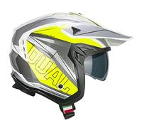 CGM Casco Jet, 155G Rush Dual, Blanco Amarillo flúor, XL (60 cm)