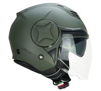 CGM Casco Jet, 169A ILLI Mono, Verde Mate, S (55-56cm)