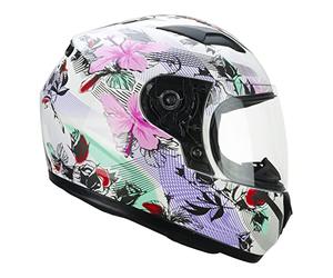 CGM Casco niño Junior Full Face 265S Lucky Music, Blanco Rosa, YS (48 cm)