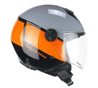 CGM Casco Open Face 167R FLO Step Gris Naranja Larga, M2 (57-58cm)