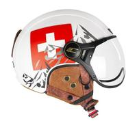 CGM EBI, Casco Esquí Unisex Adulto, Blanco Rojo Mate, S (55-56cm)