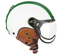 CGM EBI, Casco Esquí Unisex Adulto, Blanco Verde Rojo Mate, M (57-58cm)