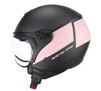 CGM FLO Casco de Moto, Adultos Unisex, Multicolor (Anthracite Rosa Satinado), M1 (56 cm)