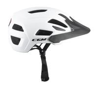 CGM Sentiero Casco de Bicicleta, Adultos Unisex, Blanco Opaco, M (55-58cm)