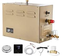 CGOLDENWALL 4.5KW Sauna Generador de Vapor para Uso Hogar, para Sauna/Ducha/Baño Turco/SPA, con Sistema de Auto-Drenaje, Controlador Táctil Inteligente 25-55℃ para 3-4.5m³ Calefacción de Espacio