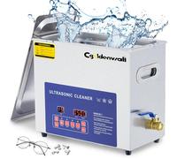 Cgoldenwall 6L Limpiador Ultrasónico Digital 28/40khz Doble Frecuencia Desgasificador 20-80℃ Calentamiento&0-30 Min Temporizador para Joyas/Rachas/Lentes/Piezas Metálicas