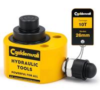 CGOLDENWALL Gato Hidráulico 10T, 26mm Carrera, 51mm Altura Propia, Área Efectiva 11.3cm², para Maquinaria de Construcción (DFPY-10T)