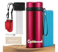 CGOLDENWALL Nevera para Insulina Viaje 40H con Pantalla Digital, 2-8°C Enfriamiento por USB y Biogel*4, Portatil Enfriador de Medicamentos para Plumas de Diabéticos(Rojo)
