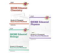 Cgp gcse 9-1 chemistry, biology, physics 3 books collection set- edexcel grade 8-9 targeted exam practice workbook
