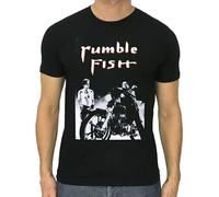 CGQZAPIBV Rumble Fish t-Shirt Cult Movie Poster Black