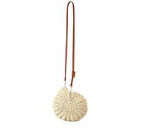 CGRSDSD bolsa de conchas Bolso de concha tejido a mano for mujer, bandolera tipo mensajero con cadena de perlas, bolso de compras for las fiestas.(White Conch Bag)