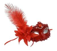 CGRSDSD MáScara Mascarada Máscara de baile de máscaras, máscara de encaje hueca, máscara de media cara, elegante for baile de máscaras, baile de graduación, Mardi Gras(D-Red)