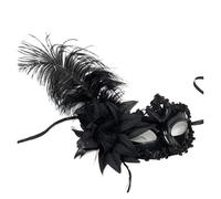 CGRSDSD MáScara Mascarada Máscara de baile de máscaras, máscara de encaje hueca, máscara de media cara, elegante for baile de máscaras, baile de graduación, Mardi Gras(D-Black)