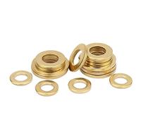 Cgshop-Arandelas M2 M2.5 M3 M4 M5 M6 M8 M10 M12 M14 M16 M18 M20 M22 M24 Arandela de latón Gruesa de 0,4~4 mm Arandela Plana, Duradero, fácil de Instalar(M5x10x0.8mm (30pcs))