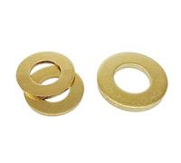 Cgshop-Arandelas Mesón de junta plana de arandela plana de cobre y latón macizo for perno de tornillo M2 M2.5 M3 M4 M5 M6 M8 M10 M12, 10/50 uds, Duradero, fácil de instalar(50pcs M2.5x6x0.4mm)