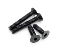 Cgshop-Tornillos de cabeza hexagonal M1.6 M2 M2.5 M3 M4 M5 Black Grade 10.9 Steel Hexagon Hex Socket Head Flat Countersunk Allen Bolt Screw, Apriete para evitar que se afloje(12mm,M5 (10pcs))