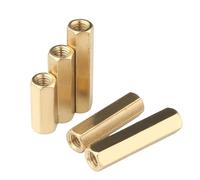 Cgshop-Tornillos de cabeza hexagonal M2 M2.5 M3 M4 M5 Tornillos de columna huecos hexagonales hembra a hembra de latón, 10 Uds. Apriete para evitar que se afloje(13mm x10pcs,M3)