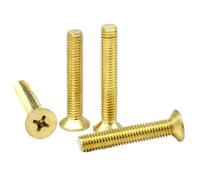 Cgshop-Tornillos de cabeza hexagonal M2 M3 M4 M5 M6 M8 Cross Flat Head Brass Screws Copper Machine Screws， Apriete para evitar que se afloje(14mm,M5 20pcs)