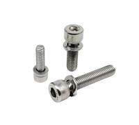 Cgshop-Tornillos de cabeza hexagonal M2 - Perno del zócalo del hexágono del hexágono del hexágono del acero inoxidable de M6 DIN912 304 A2 Apriete para evitar que se afloje(50pcs M3,10mm)