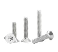 Cgshop-Tornillos de cabeza hexagonal M3 M4 Stainless Steel Tamper Resistant Screw Security Anti-theft ScrewFlat Head Torx Machine Screws, Apriete para evitar que se afloje(40mm,M3 20pcs)