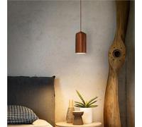 CGTENBS Japanese Simple Wood Lampshade Pendant Light GU10 Base Hanging Light Living Room Dining Room Pendant Lamp