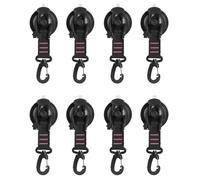 CGTQROVR 8pcs Fuertes Tazas de succión 360 ° girando 22 Libras Taza de succión de Servicio Pesado con Ganchos para campamentos Carpas Autos autocaravanas