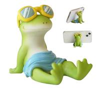 CGTQROVR Lindo Soporte para teléfono con Forma de Rana, Soporte para teléfono con Dibujos Animados de Resina, Decorativo para Escritorio, Oficina, mesita de Noche