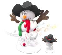CGTQROVR Muñeco de Nieve Bailando Cantando, 12, 2 Pulgadas, eléctrico, 6 Canciones, Cara Divertida, muñeco de Nieve, Peluche, Lindo Interruptor de botón, Decoraciones navideñas, sin batería