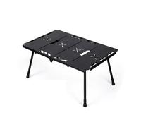 CGUOHU 1 Juego de Mesa Plegable portátil, aleación Aluminio Altura Ajustable, Gancho táctico, Estante Lateral, Escritorio for Muebles Interior y Exterior para Mesa Auxiliar(Green)