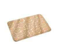 CGUOHU Alfombrilla De Baño Felpudo con Relieve de adoquines, Antideslizante, Absorbente, for baño, decoración de Suelo, Ducha, baño, Esponja de Lana Coral(Beige,40X60cm)