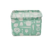 CGUOHU Caja de almacenamiento plegable for escritorio, cesta tela for dormitorio, ropa interior, organizador joyas y cosméticos, papelería oficina, 10 Uds Para Almacenamiento(Green 1)