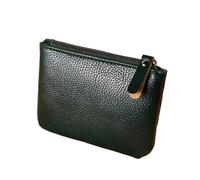 CGUOHU Cartera de Mujer, monederos Retro for, patrón Color sólido, Cartera con Cremallera, Bolso portátil, Mano Suave para Mujeres Y Hombres(Green)