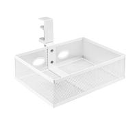 CGUOHU Desk Mesh Organizer 360 Rotating Drawer Under Table Tray Storage Basket Hanging Holder For Home Offices Mount para Almacenamiento(White)