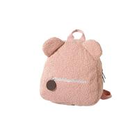 CGUOHU Linda mochila de felpa con orejas oso for niños, bolso hombro lana cordero, bolsos alta capacidad for padres e hijos Para Trabajo Vacaciones(Pink)