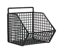 CGUOHU No Drilling Wall Mounted Storage Basket Wire Mesh Organizer Kitchen Spice Vegetable Hanging Rack Bathroom Holder Case para Almacenamiento(Size 1)