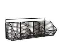 CGUOHU No Drilling Wall Mounted Storage Basket Wire Mesh Organizer Kitchen Spice Vegetable Hanging Rack Bathroom Holder Case para Almacenamiento(Size 3)