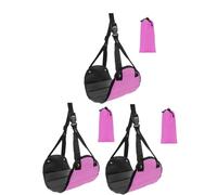 CGUOHU ReposapiéS De Avión Reposapiés Artículos básicos de Viaje portátiles Reposapiés Reposapiés de avión Reposapiés de Altura Ajustable Accesorios de Viaje Hamacas Footrest para Avión(Pink-3PCS)