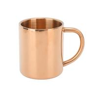 CGUOHU Taza de café acero inoxidable 304, taza aislada doble pared gran capacidad con asa for té y leche, 2 uds Para Refrescos(Rose Gold 220ML)
